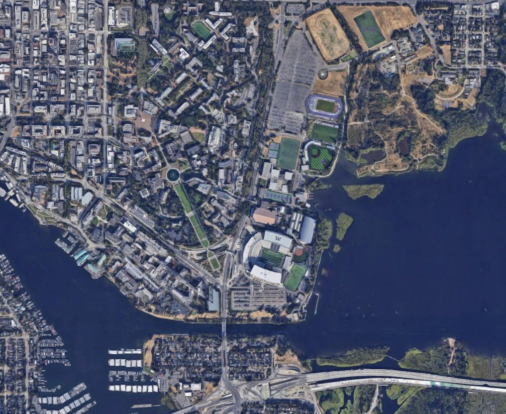 Aerial of the University of Washington Campus in Seattle